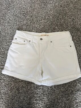 Levi's White Denim Shorts - Size 30